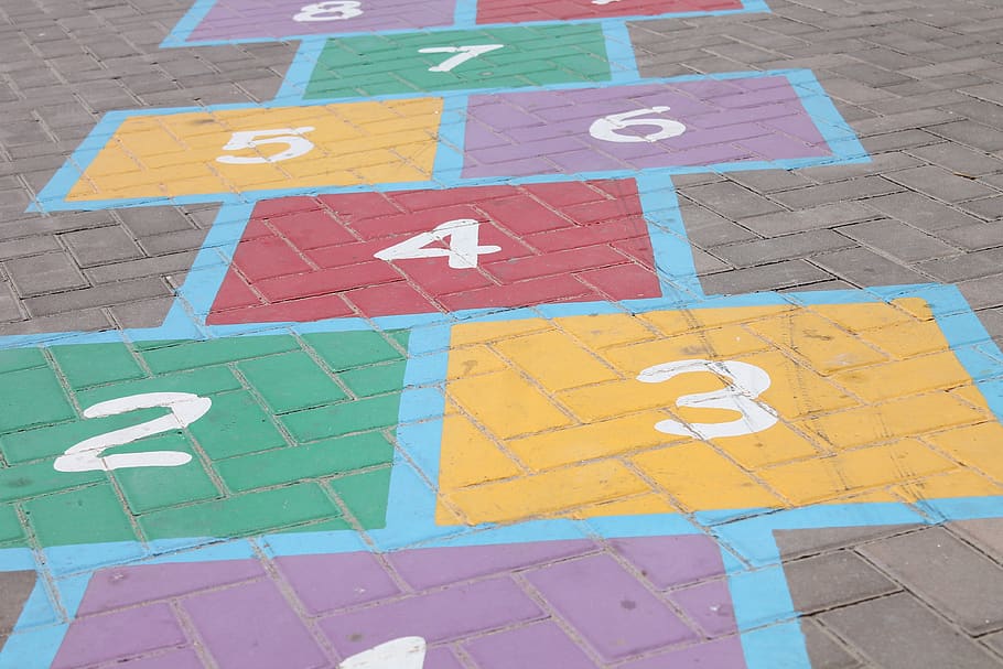 hopscotch steps numbers two
